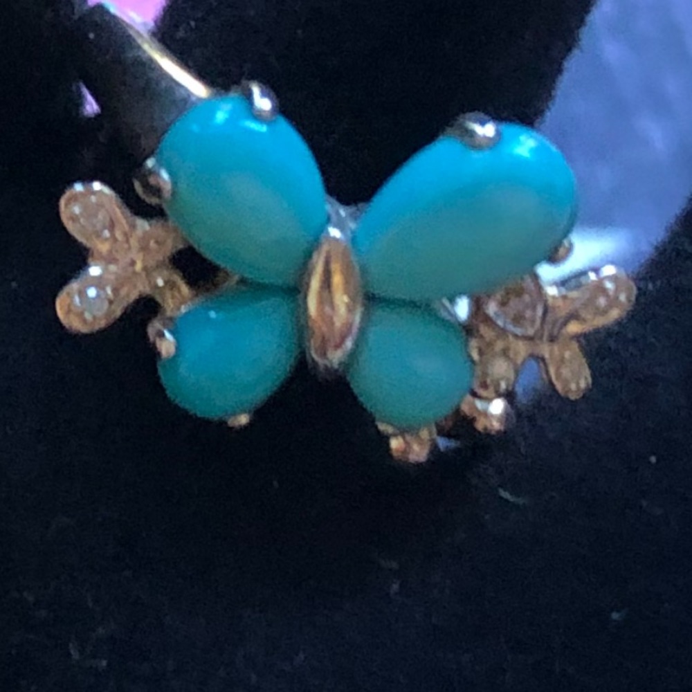 Turquoise Floral Cluster Ring - Women Jewelry - Picture 7 of 12